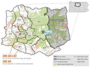 PETES RUN_ELK ZONE MAP